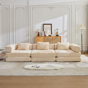 Convertible Floor Sofa Bed, Boneless Modular Sectional Sofa For Living Room