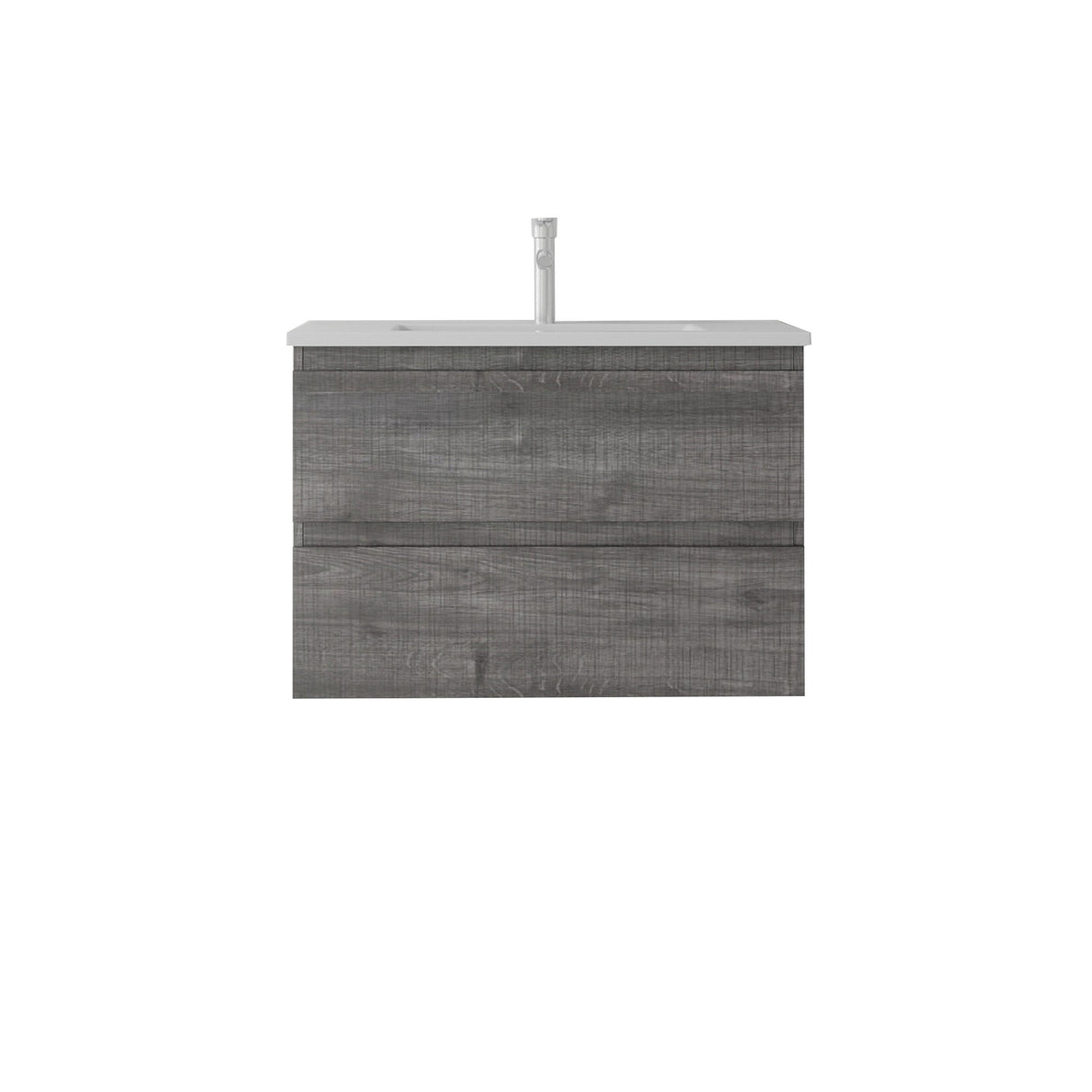24 Inch Floating Bathroom Vanity with Sink, Soft-Close Drawer, Ceramic Sink, Plywood