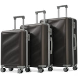 Luggage Set 3 Piece Lightweight Durable ABS Suitcases with TSA Lock