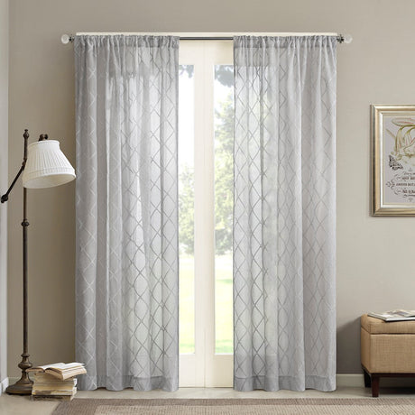 Diamond sheer window curtain panel (only 1 pc panel)