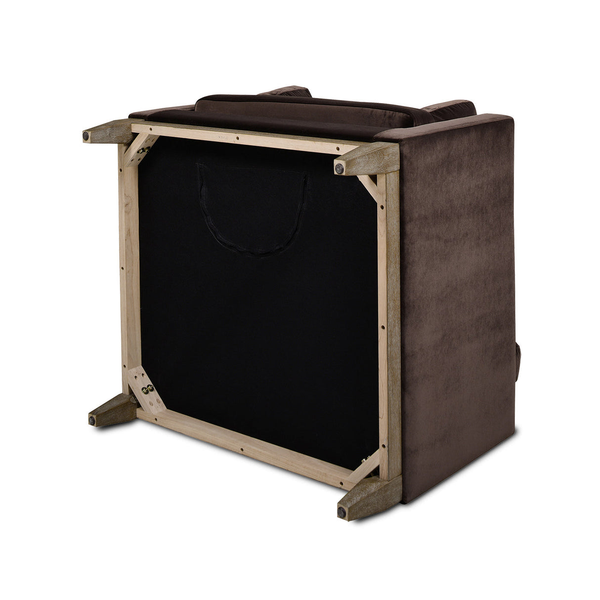 Contour Velvet Upholstered Accent Chair with Removable and Reversible Back - Accent Chairs