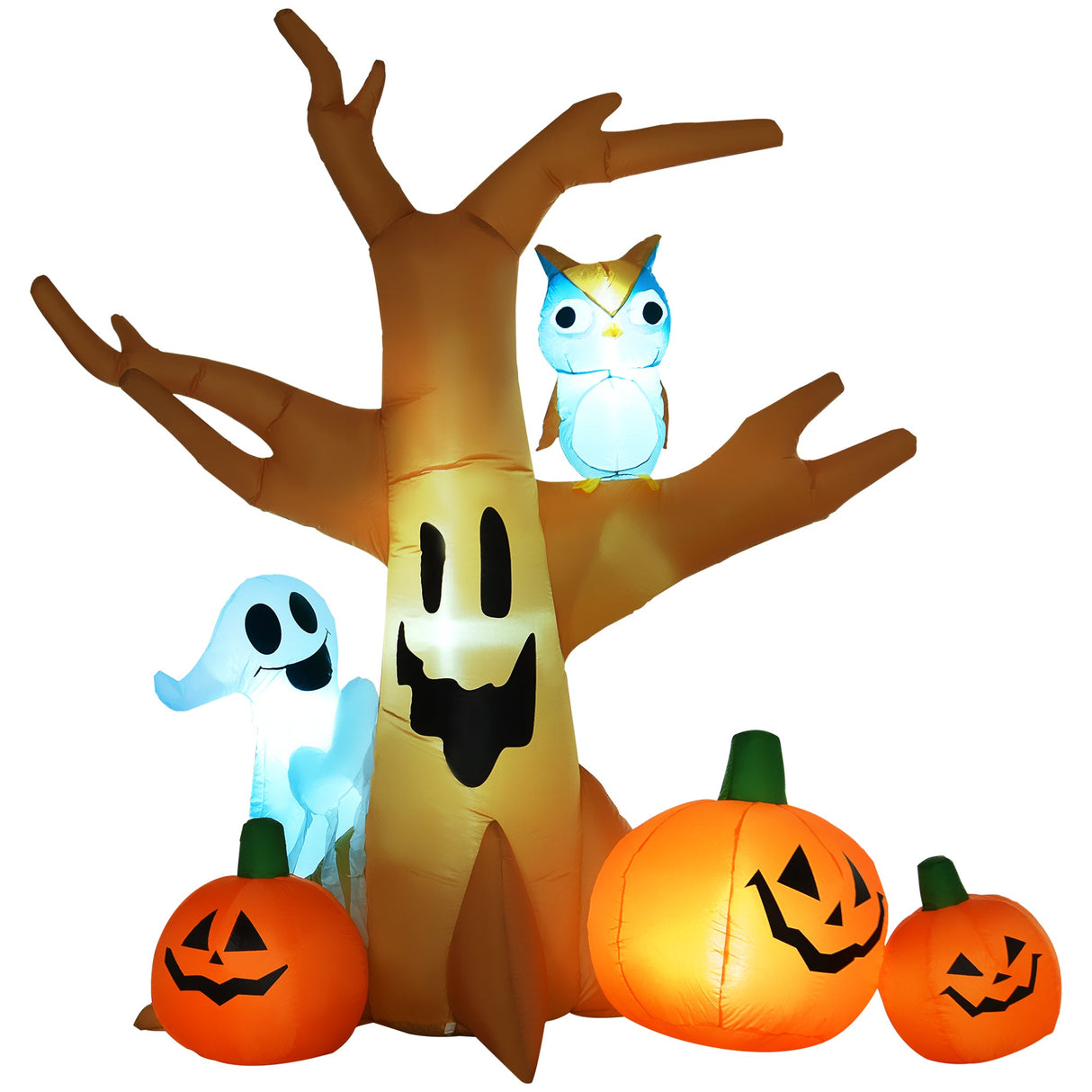 HOMCOM 7.5' Tall Lighted Halloween Inflatable Yard Decoration