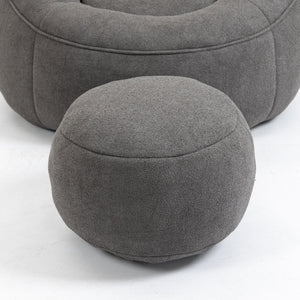 Bedding Bean Bag Sofa Chair High Pressure Foam With Footrest