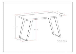 Lowry - Flat Top Desk - Rustic Natural Aged Brown