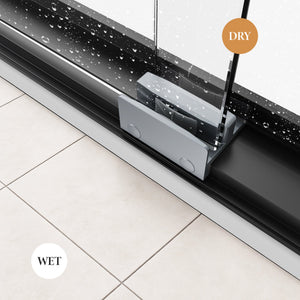 56"-60"W x 70"H Semi-Frameless Double Sliding Shower Door