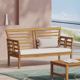 Outdoor caydon love seat, cream
