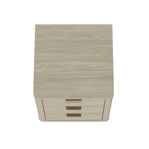 Evelyn - Nightstand With 3 Drawers, Smooth Rounded Edges