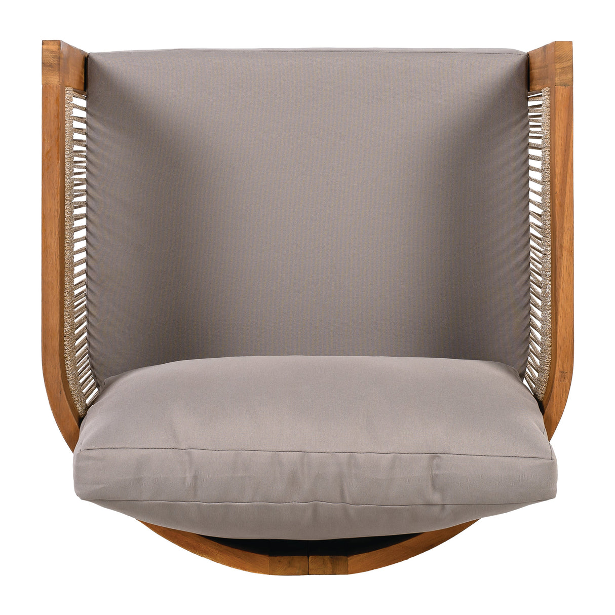 4-Piece Patio Seating Group with Acacia Wood and Woven Rope Accents