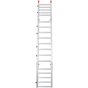 Ramp For Motorcycle / Lawn Mower / ATV, 2 In 1 Ramp And Tailgate Extender - Silver