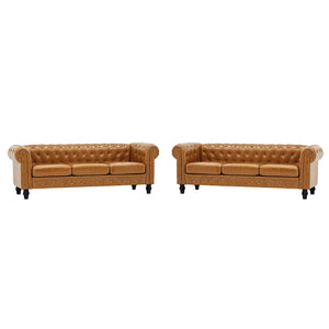 Elegant 2-Piece PU Sofa Set for Living Room