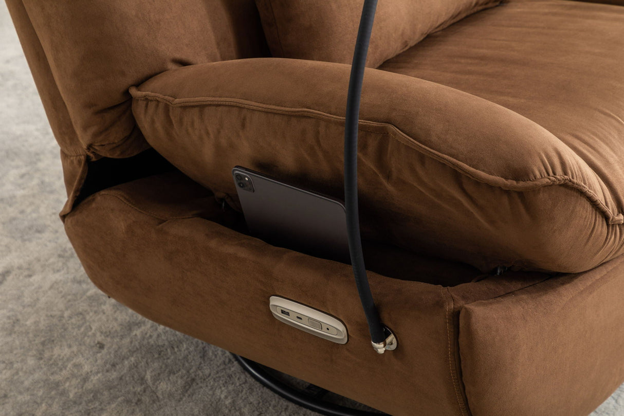 Power Recliner Swivel Glider USB Charger With tooth Music Player, Sleep, Working, Game And Leisure