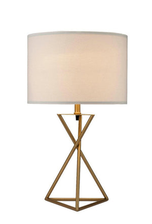 26.25" Tall Ester Mid-Century Metal Table Lamp in Matte Gold