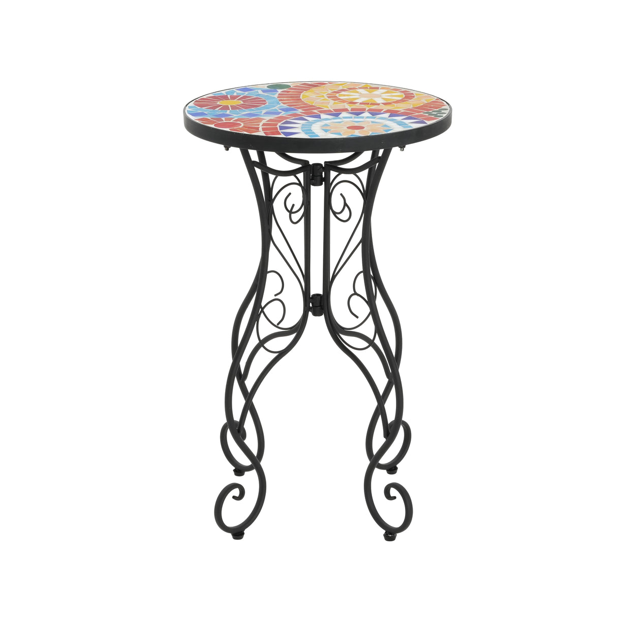 Outdoor Side Table, Colorful+Black