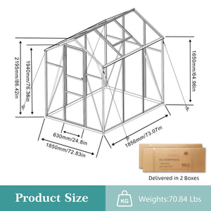 Windproof Greenhouse with Raised Base - Black