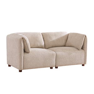 Aura 96 in. 3-Piece Boucle Modular Sectional Sofa