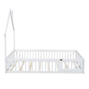 House Platform Bed With Guardrail