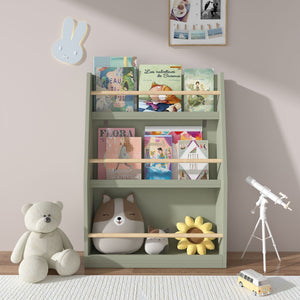 3 Tier Book Shelf with Compact Storage - Multiple Colors