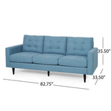 Jenny - Contemporary Tufted Fabric 3 Seater Sofa