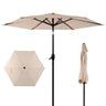 7.5 Ft Patio Umbrella with Push Button Tilt and Crank Mechanism