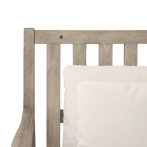 Outdoor Daybed With Four Pillows (Gray+Beige Cushion)