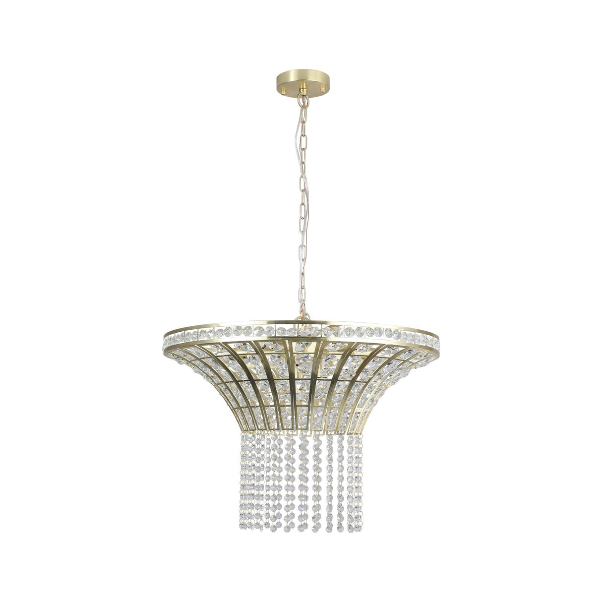 8-Light 23.6' Wide Crystal Waterfall Chandelier