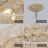 20' Modern 4-Layer Woven Hemp Rope Chandelier