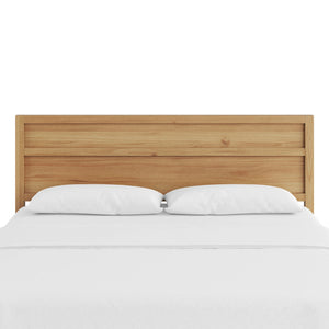 Light Brown Panel Headboard with Horizontal Slats - Maddox