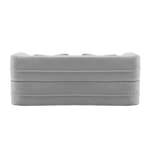 Queen Size Modern Light Grey Floor Sofa with 4 Pillows