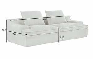 Nimbus - Oversized Full Foam 4 Seater Couch For Living Room Upholstered In Soft, Wide Armrests
