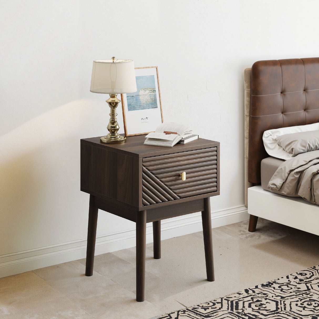 Medieval - Bedside Table - Walnut