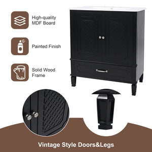 Bathroom Vanity With Sink, Soft Closing Door, Multi Functional Storage