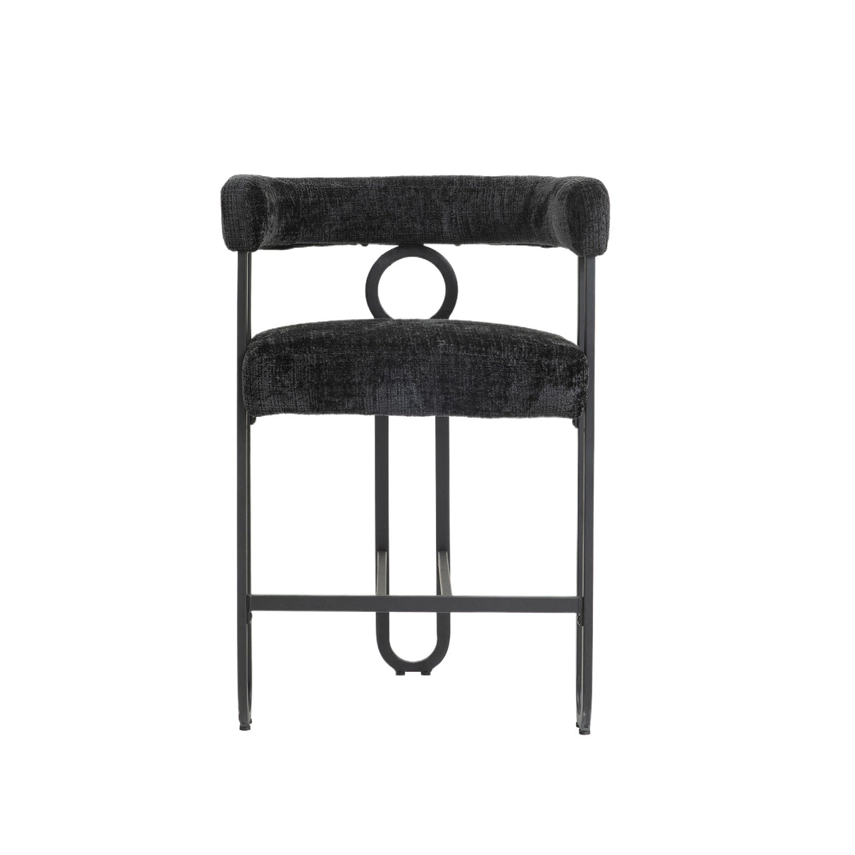 Household bar stools set of 2, modern upholstered with back