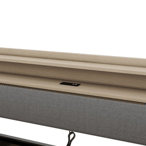 Twin Size Linen Upholstered Daybed with Storage Drawers and LED Lights