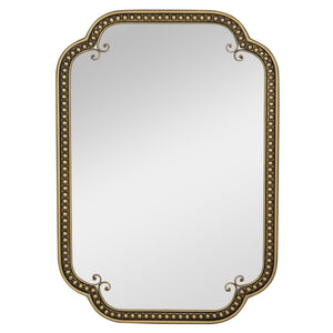 Gold Irregular Beaded Metal Framed Wall Mirror - Large