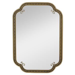 Gold Irregular Beaded Metal Framed Wall Mirror - Large