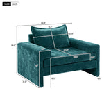 Upholstered Accent Chair With Wide Armrests And Ergonomic Back Support