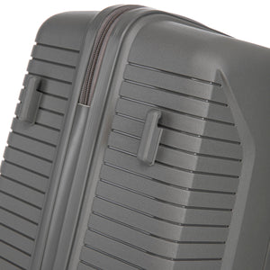 3-Piece PP Spinner Wheel Luggage Set 20'/24'/28' Silver Grey