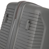 3-Piece PP Spinner Wheel Luggage Set 20/24/28 Silver Grey