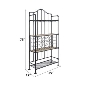 Edina - Wine Rack - Oak & Sandy Black