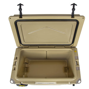 65 Quart Khaki Cooler - Ultra-Tough Hard Shell Ice Chest