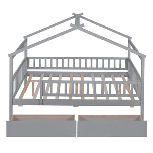 House Bed With 2 Drawers