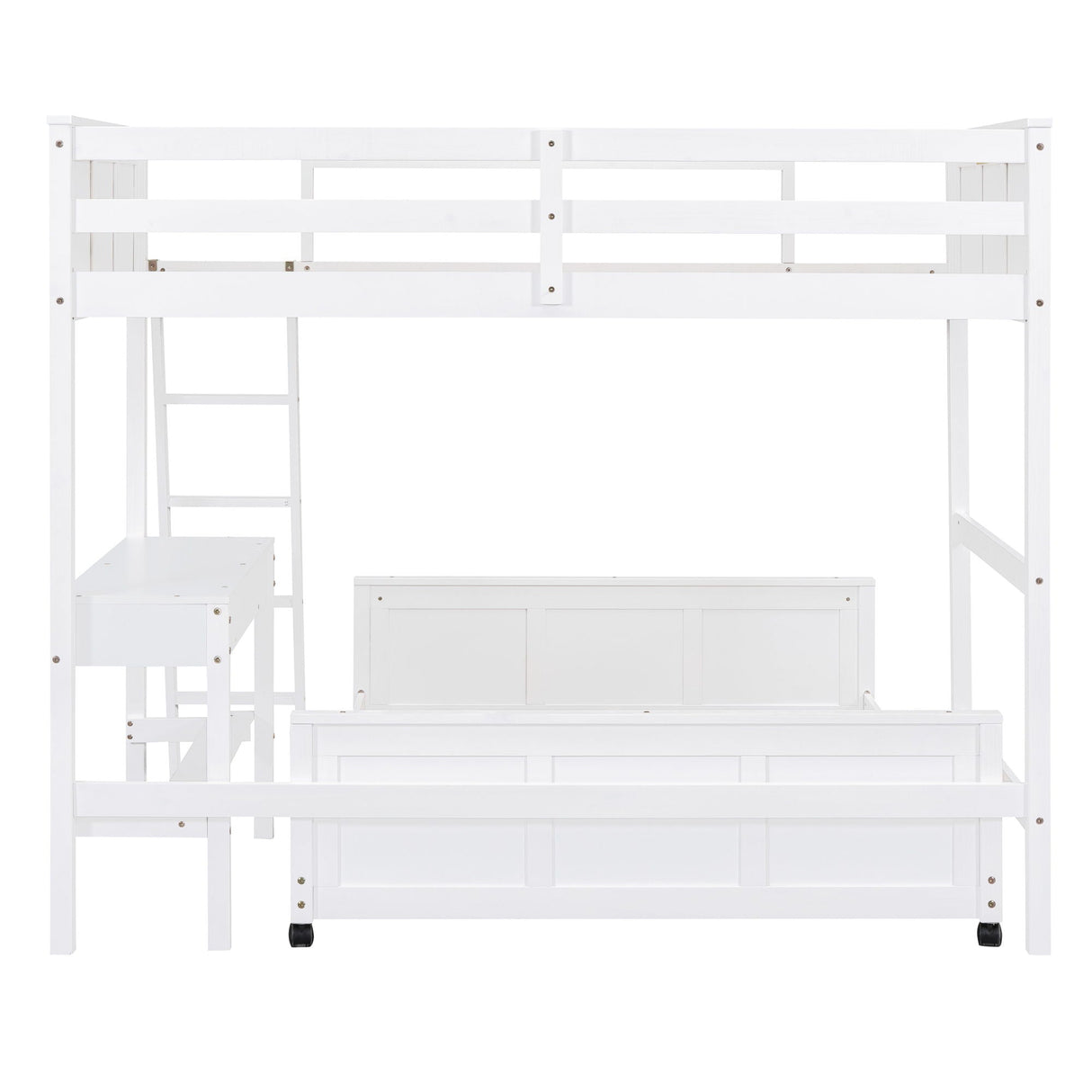 Full Over Full Bunk Bed With Desk