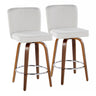 Henry - Contemporary Fixed Height Counter Stool With Swivel With Round Footrest (Set of 2)