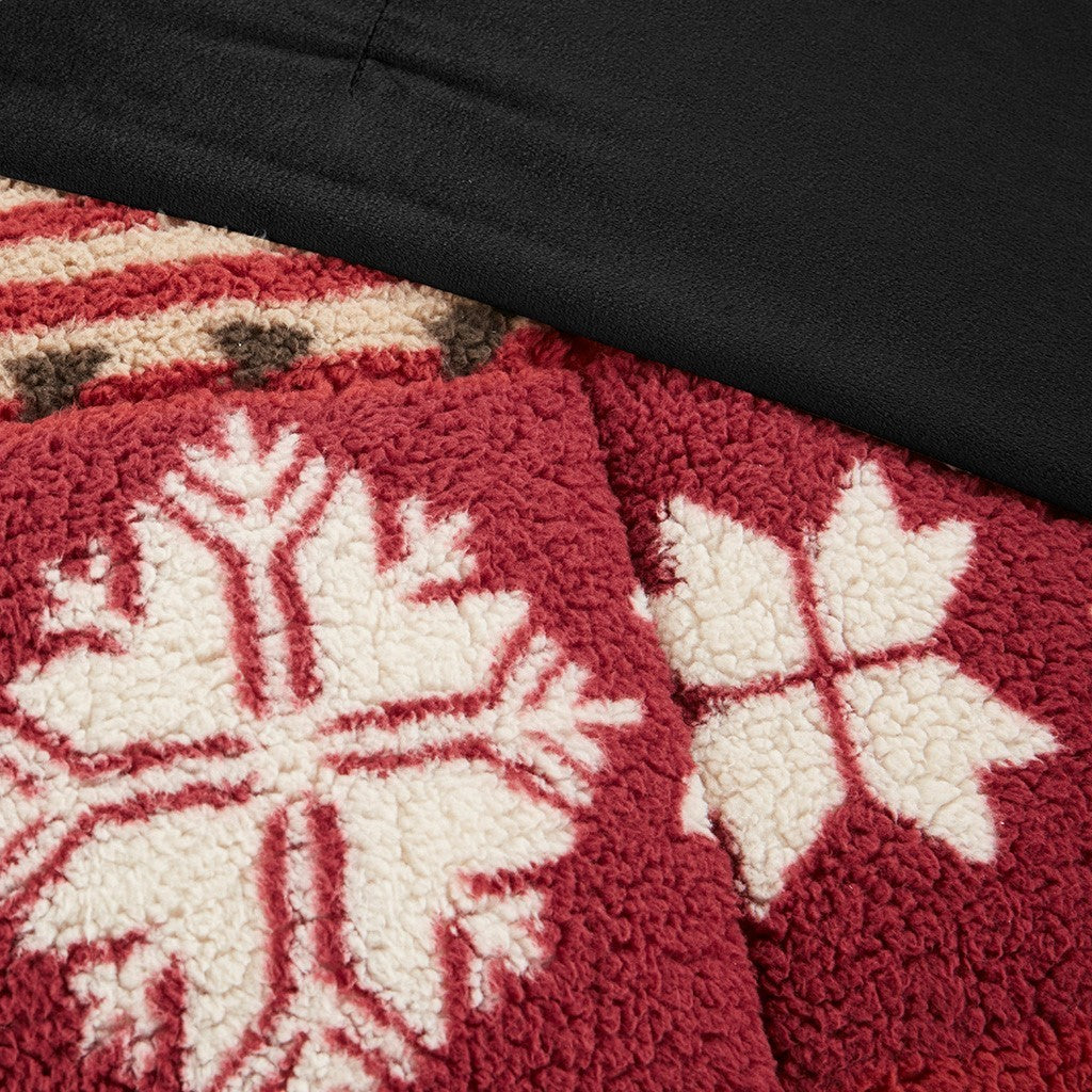 Print Sherpa Comforter Set