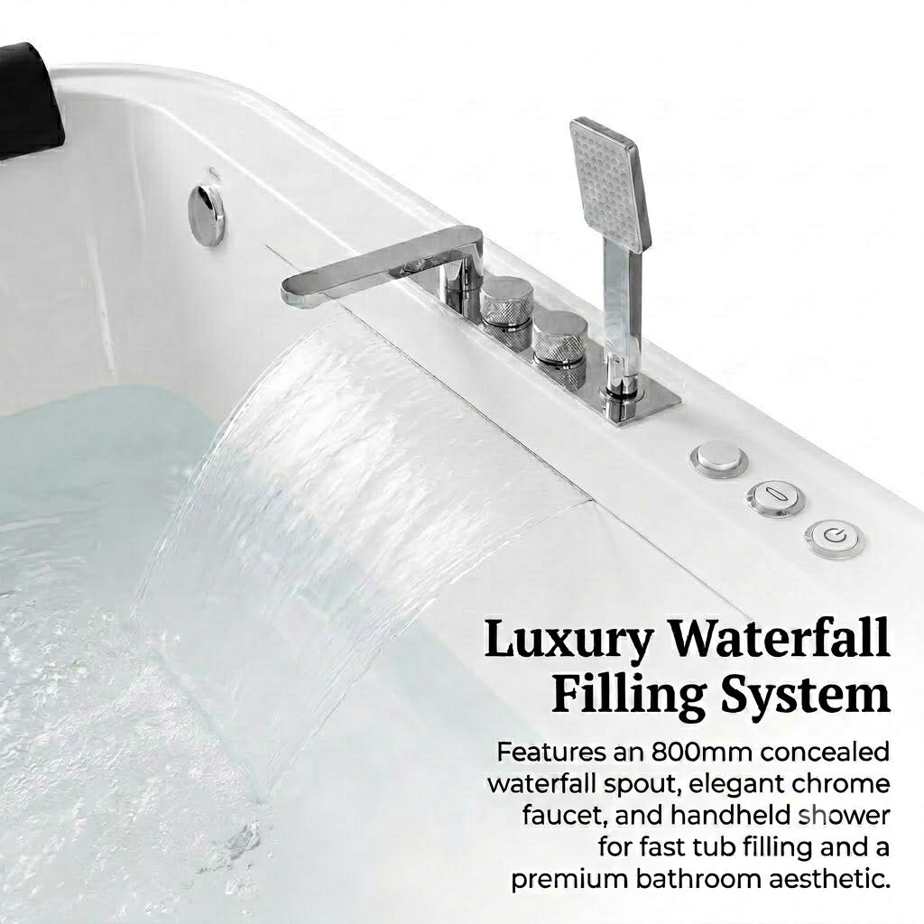 Condris 67" x 35" Whirlpool Bathtub for 2-Person