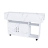 Multi Functional Folding Table With Storage Shelves And Wheels