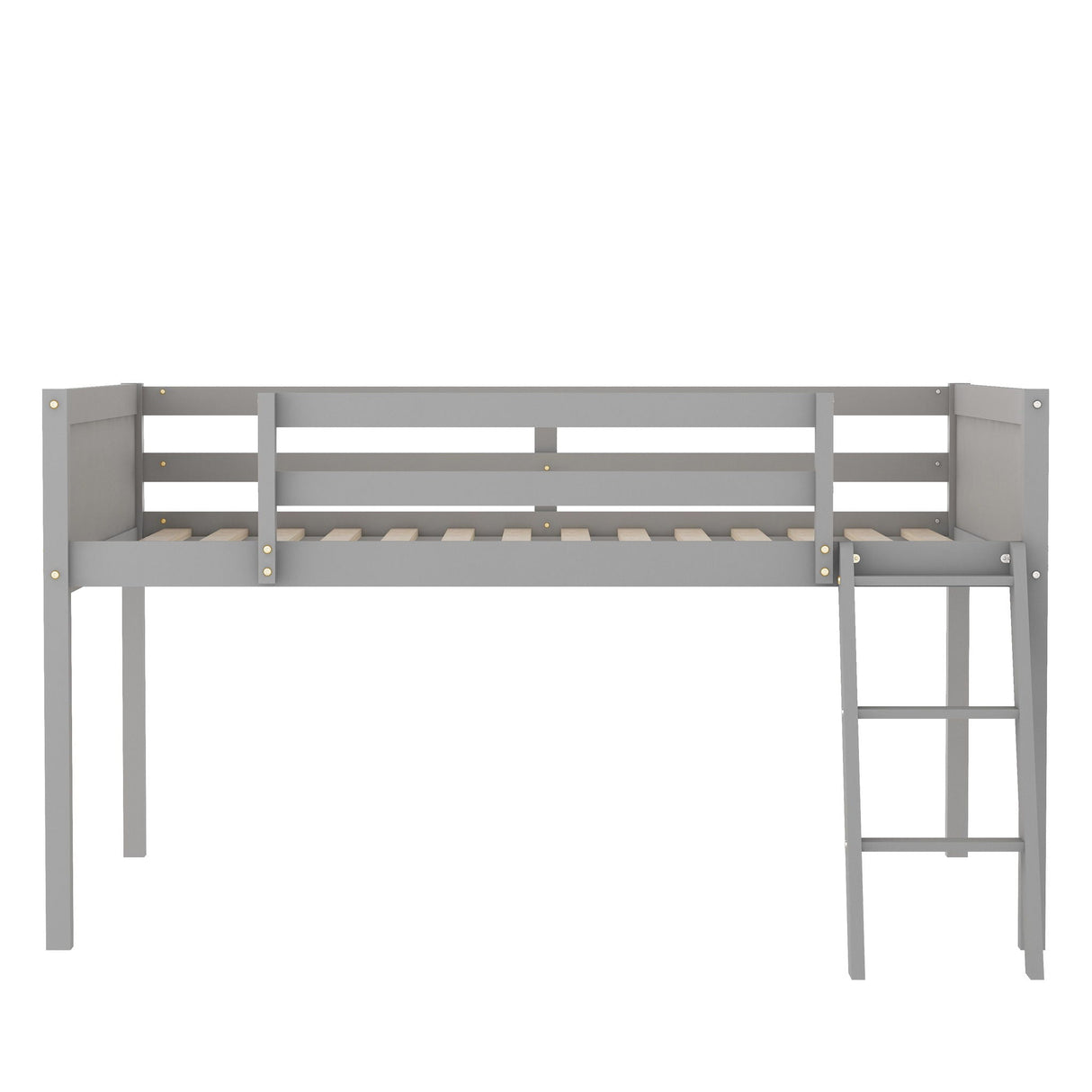Low Loft Bed With Adjustable Ladder