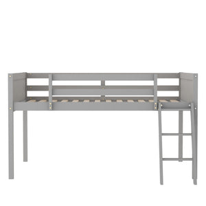 Low Loft Bed With Adjustable Ladder