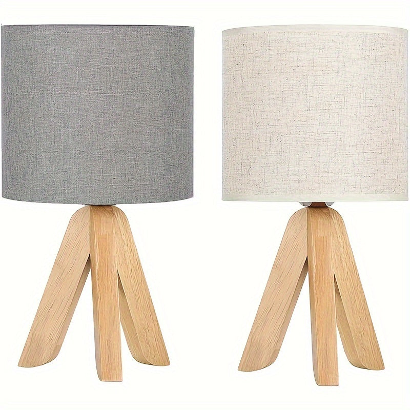 Cute Tripod Table Lamp with Fabric Shade for Desk Bedroom Dorm or Nightstand