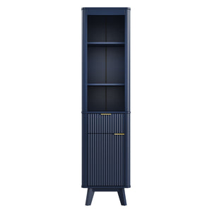 Tall Bathroom Storage Cabinet With Adjustable Shelves And 1 Drawer & Door
